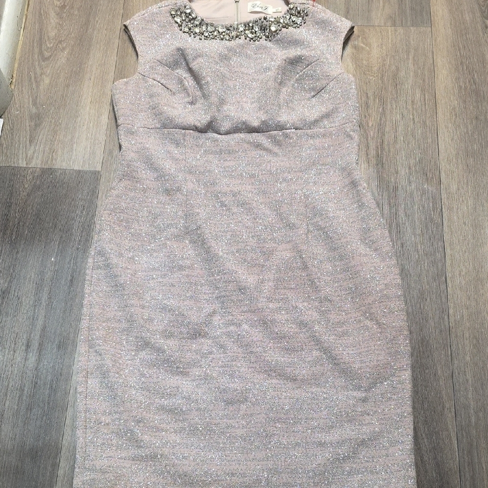 Eliza J Gray Embellished A-line Cocktail Dress